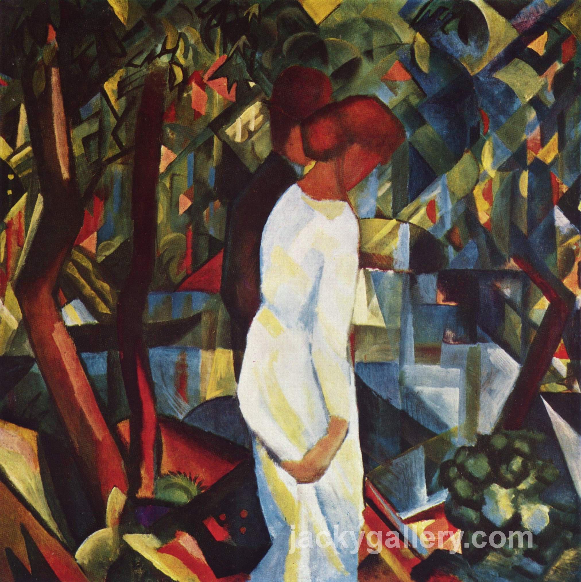 Couple in the woods, August Macke painting